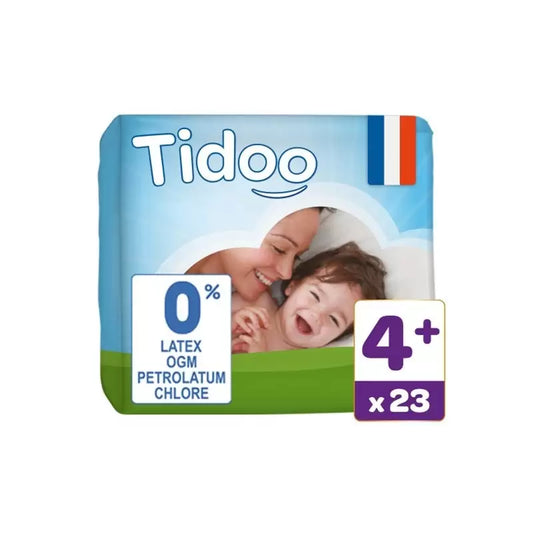 TIDOO Couche Écologique Taille 4+ (9-20KG) Boite 23U
