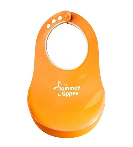 Bavoir avec fermoir réglable Orange